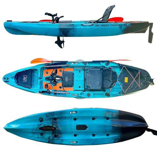 Reel Yaks 10.8ft Rapido Modular Propeller Drive Fishing Kayak Blue Black Camo