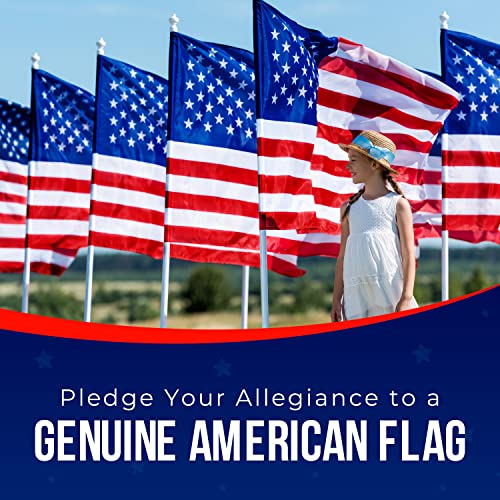 Rushmore Rose USA Large American Flag 15x25 Heavy Duty Outdoor Red, White, Blue