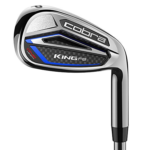 Cobra Men's 5-GW 2018 King Graphite F8 One Length Iron Set Red/Blue