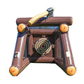 XJUMP 13' Inflatable Axe Throwing Target Game with Blower and Foam Axes Brown/Black