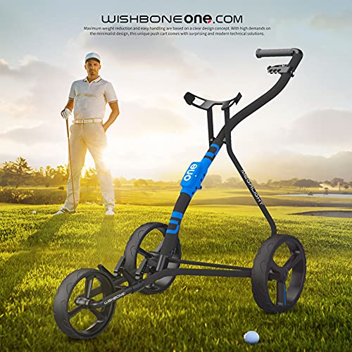 GolfWishbone Golf Push Cart Blue