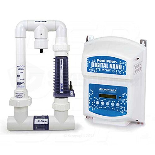 AquaCal Autopilot DNP1 Digital Nano Plus 115-volt Salt Chlorine Generator, 28000-Gallon White/Blue
