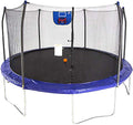 Skywalker Trampolines 15-Foot Jump N’ Dunk Round Trampoline with Enclosure Net Blue