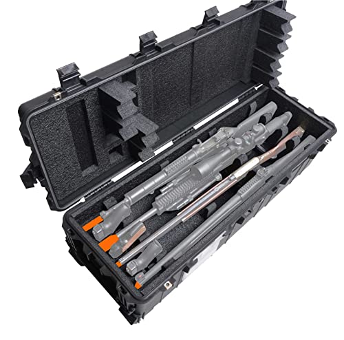 Case Club Waterproof Shipping Case for 4 Rifles/Shotguns & 3 Pistols with Silica Gel Canister
