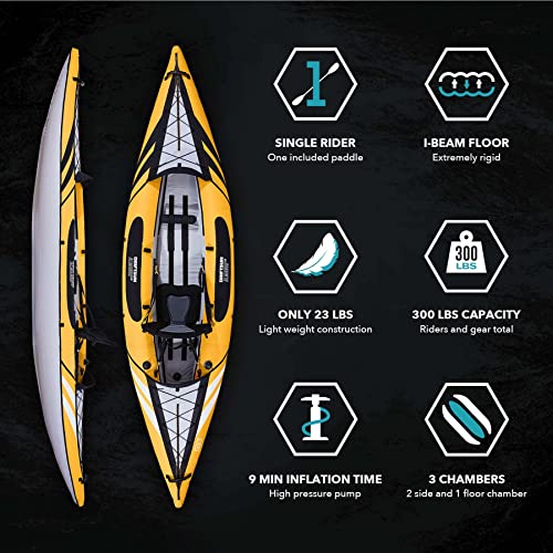 Driftsun Almanor 110 Inflatable Kayak Yellow - 1 Person