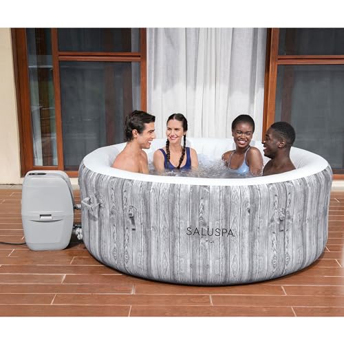 Bestway SaluSpa Fiji AirJet Inflatable Hot Tub with Spa Seat & Headrest Gray