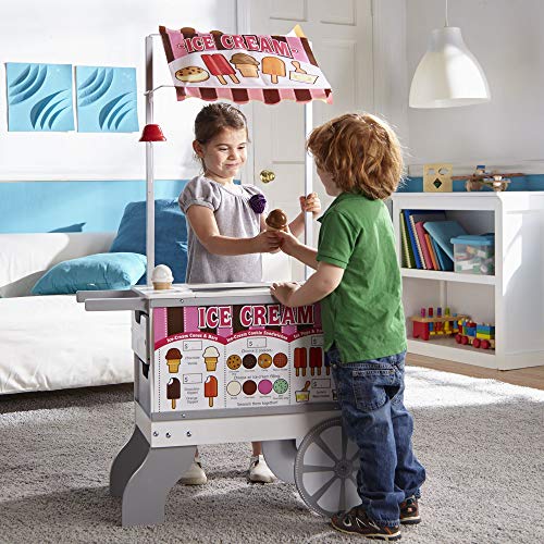 Melissa & Doug Snacks & Sweets Food Cart Pretend Play Toy Multicolor