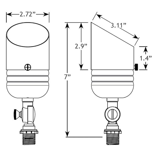 VOLT 20-Pack 12V Fat Boy Brass Outdoor Spotlights Black