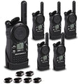 Motorola Solutions 6-Pack CLS1110 UHF 1W 1-Channel 2-Way Radio Black