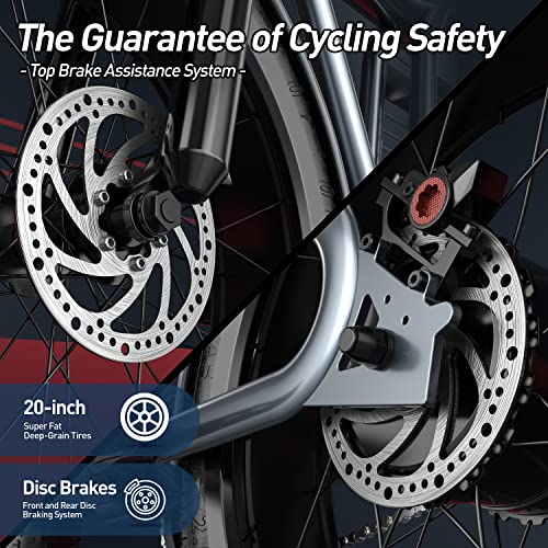 SMARTRAVEL Electric Bike with 1200W Brushless Motor, 32MPH, 20Ah Removable Battery, 20" Fat Tire, Front/Rear Turn Signals, Travel Bag, Matte Black
