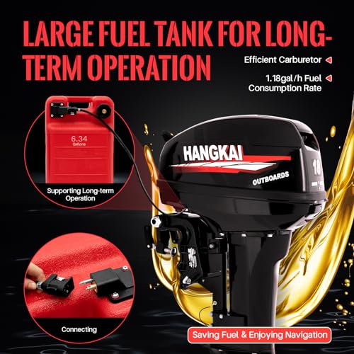 DMSIDN HANGKAI 18HP 2 Stroke Gas Outboard Motor Engine