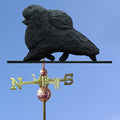 Pomeranian Hand Carved & Painted Weathervane 32 Inch Black