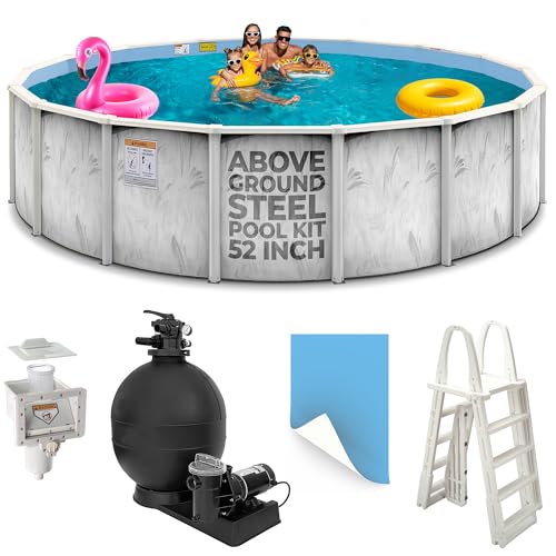 Shop Square 24'x52' Steel Above Ground Pool Kit Silver