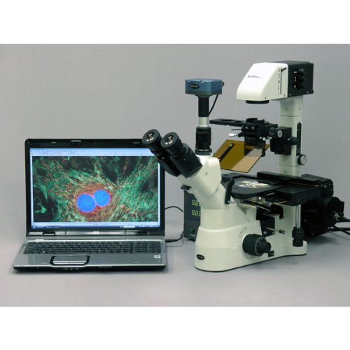 AmScope 5.0MP CCD Fluorescent Microscope Camera with Calibration Kit White