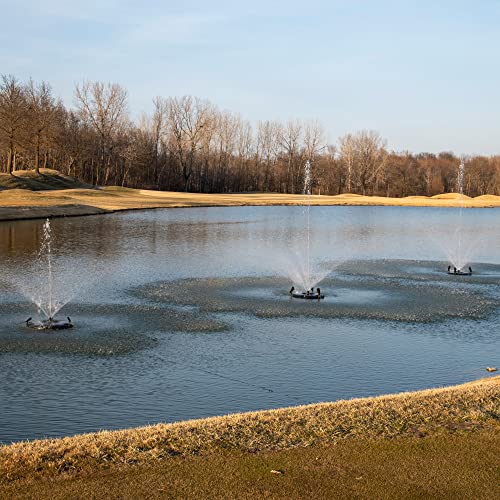 HALF OFF PONDS 1 HP Floating Fountain with Color Changing Lights - 200 Foot Cord, 12 Patterns