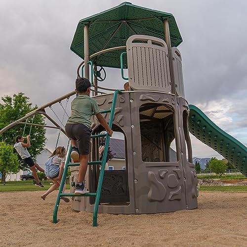 Lifetime Adventure Tower Swing Set Playset Earthtone