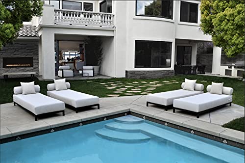 Solis Patio Outdoor Lounge Set with Cushions (Set of 3) Chaise Black Sage