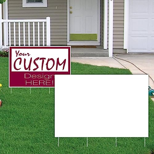VictoryStore 250-Pack 24x36-Inch Blank Corrugated Plastic Yard Signs White
