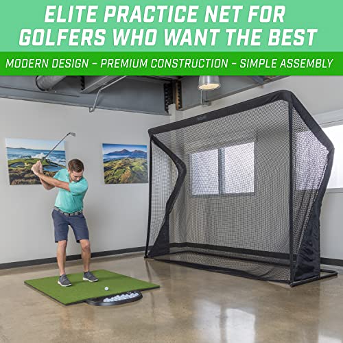 GoSports Elite Golf Practice Net with Steel Frame Black