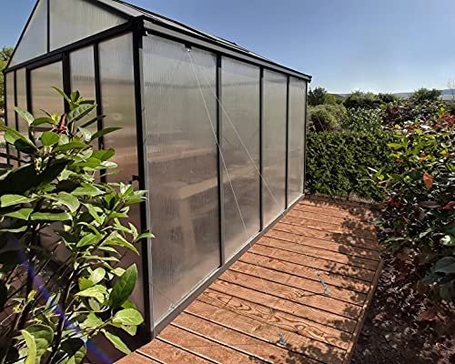 Palram Canopia HGK141 Glory Greenhouse with 4 HD Shelves 8'x8' Gray