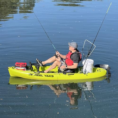 Reel Yaks 9.5ft Raptor Modular Fishing Kayak Cyan Gray