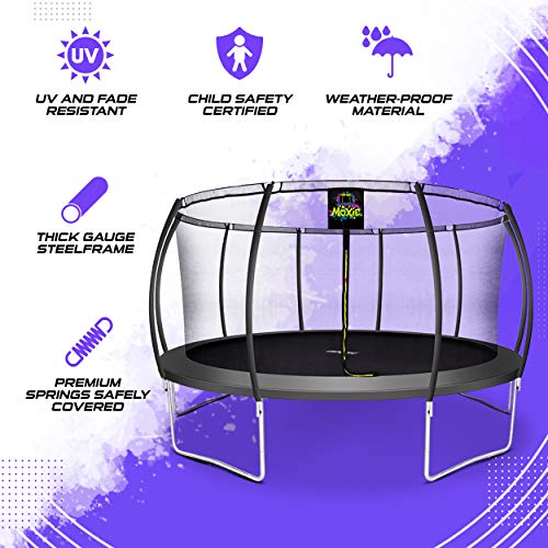 Moxie Girlz Machrus Trampoline with Enclosure Charcoal