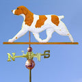 Brittany Spaniel Hand Carved & Painted Weathervane 32 Inch Orange
