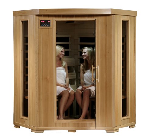 Heat Wave Infrared Sauna 4 Person with Carbon Heaters & E-Z Touch Control Panel