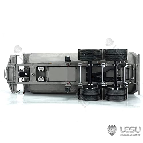 TOUCAN RC HOBBY LESU Metal Hydraulic Dumper Trailer Pump for 1/14 Tractor Truck Gray