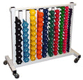 Ader Neoprene Dumbbell Set with Rack on 4 Caster Wheels
