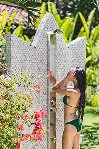 No Worries Products Bondi 316 Marine Grade Stainless Steel Outdoor Shower Panel