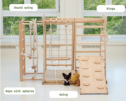 Wood And Hearts Indoor Montessori Play Gym Beige