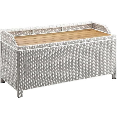 Furniture of America Gray Aluminum Patio Loveseat & Storage Bench Outdoor Set of 2 Grey