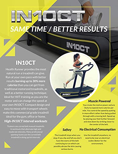 IN10CT (Intensity) Health Runner Curved Manual Treadmill