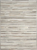 Calvin Klein Home Prairie Contemporary Area Rug Silver 5'6" x 7'5