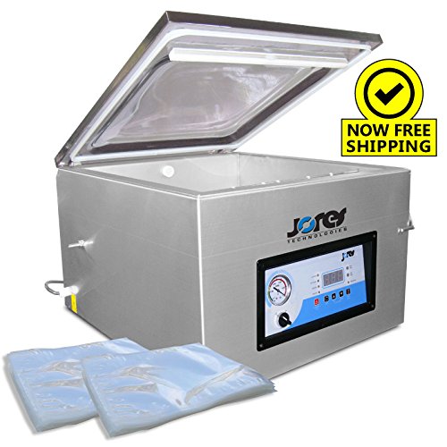 JORESTECH Vacuum Sealer Chamber Seal Machine with Rotary Oil Pump Silver