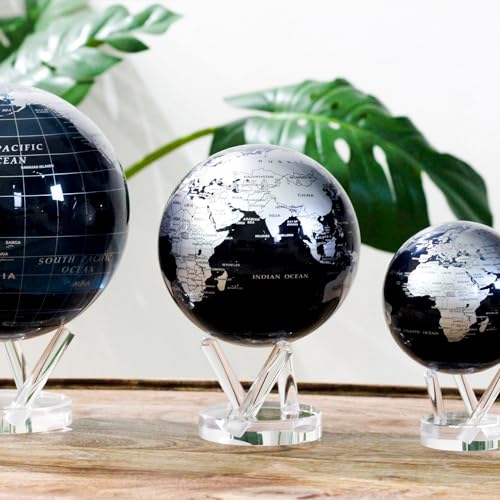 MOVA 8.5" Silver and Black Metallic Globe Silver/Black