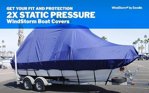 Eevelle Windstorm T-Top Boat Cover Charcoal Gray