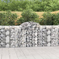 Arched Gabion Baskets 4 pcs Galvanized Iron Plant Pots Self-Watering Indoor Outdoor Gardening White Black