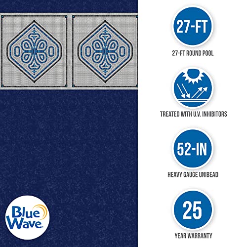 Blue Wave Heavy Gauge Steel Wall Pool Liner 27-FT Mangalore Mosaic