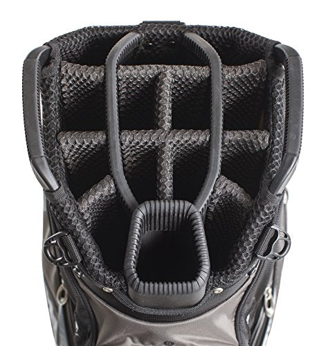 Izzo Golf Gemini Cart Golf Bag With Magnetic Ball Pockets Dark Blue/Light Blue