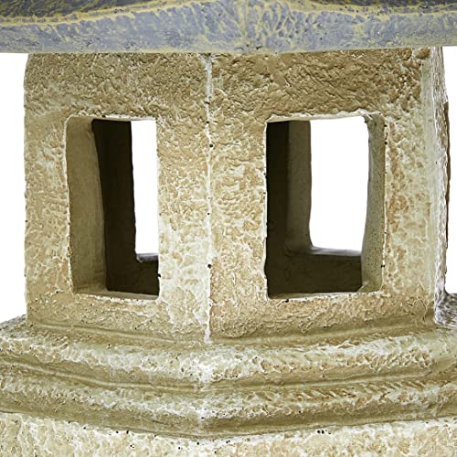 Design Toscano Asian Decor Pagoda Lantern Statue Giant Two-tone Stone