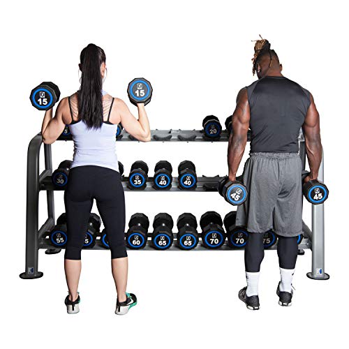Fitness First Dumbbell Rack Holds 15 Pairs Gray
