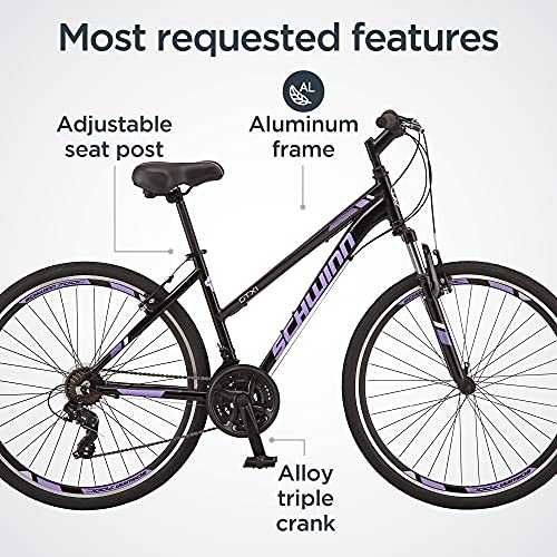 Schwinn GTX 1.0 Comfort Hybrid Bike 700c Black