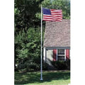 212 Main 40 ft. Fiberglass Flagpole with Hinged Base & Internal Halyard White