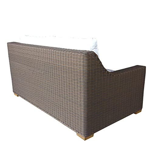Padma's Plantation Nautilus Outdoor Loveseat Kubu Grey