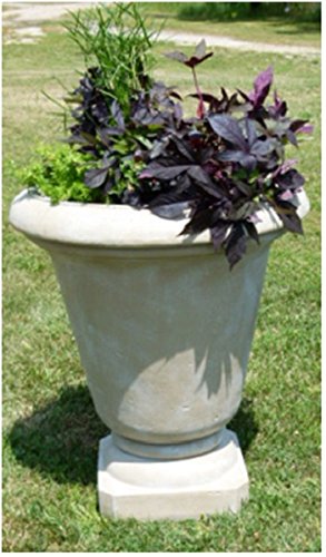CC Outdoor Living Set of 2 Genoa Urns 30" Burnt Umber Brown