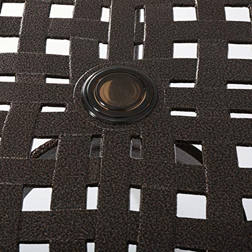 Christopher Knight Home Hallandale Outdoor Sarasota 5-Piece Cast Aluminum Dining Set Hammered Bronze