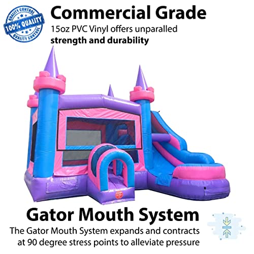 TentandTable Inflatable Bounce House Water Slide with Blower, Commercial Grade, Classic Pink