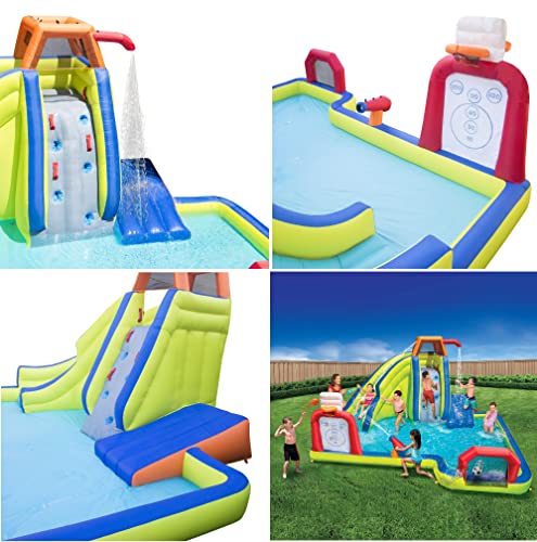 BANZAI Inflatable Arcade Splash Water Park - Slide, Splash & Have a Blast! - Multicolor